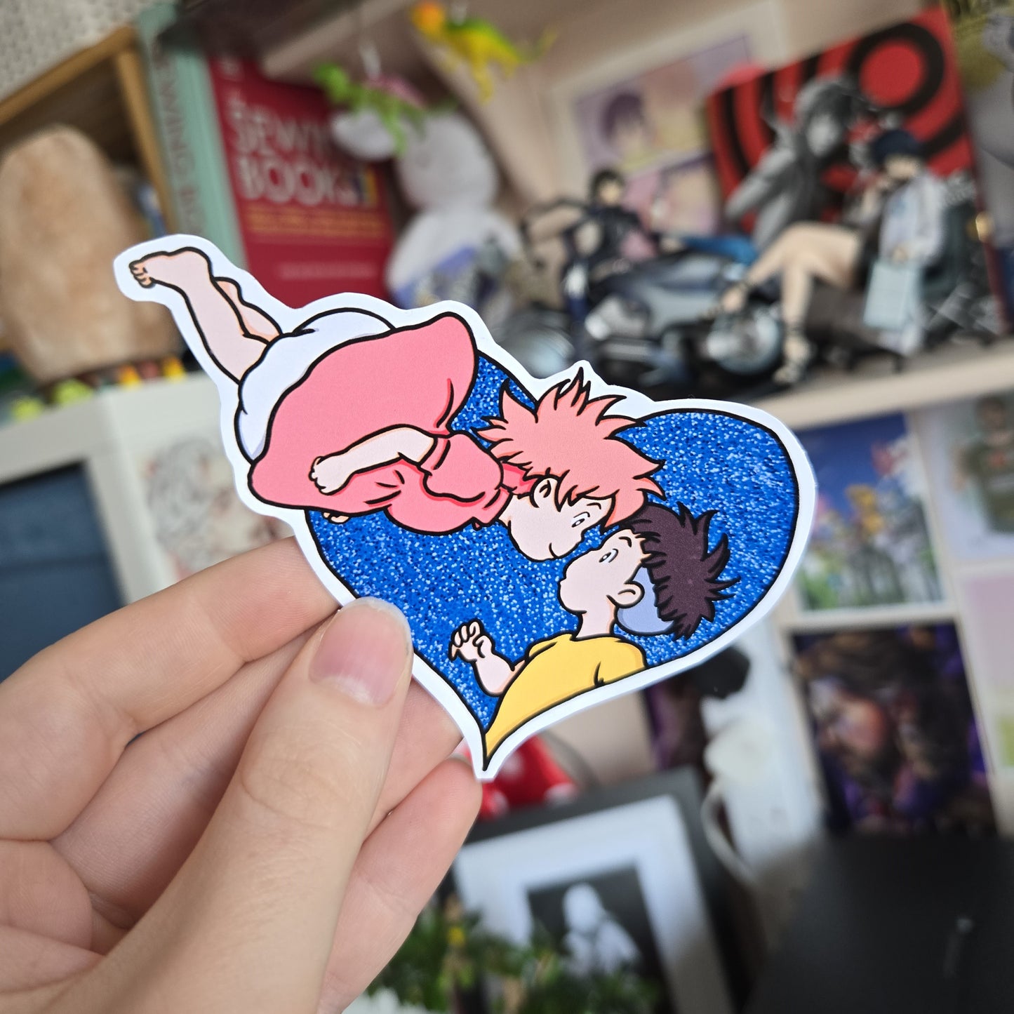 Fish Girl Heart Sticker