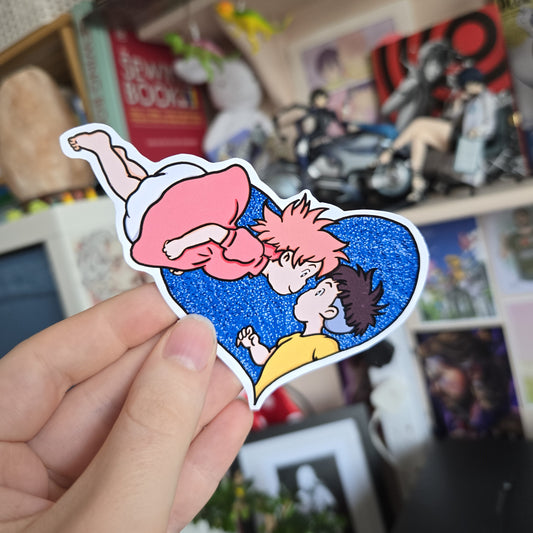 Fish Girl Heart Sticker