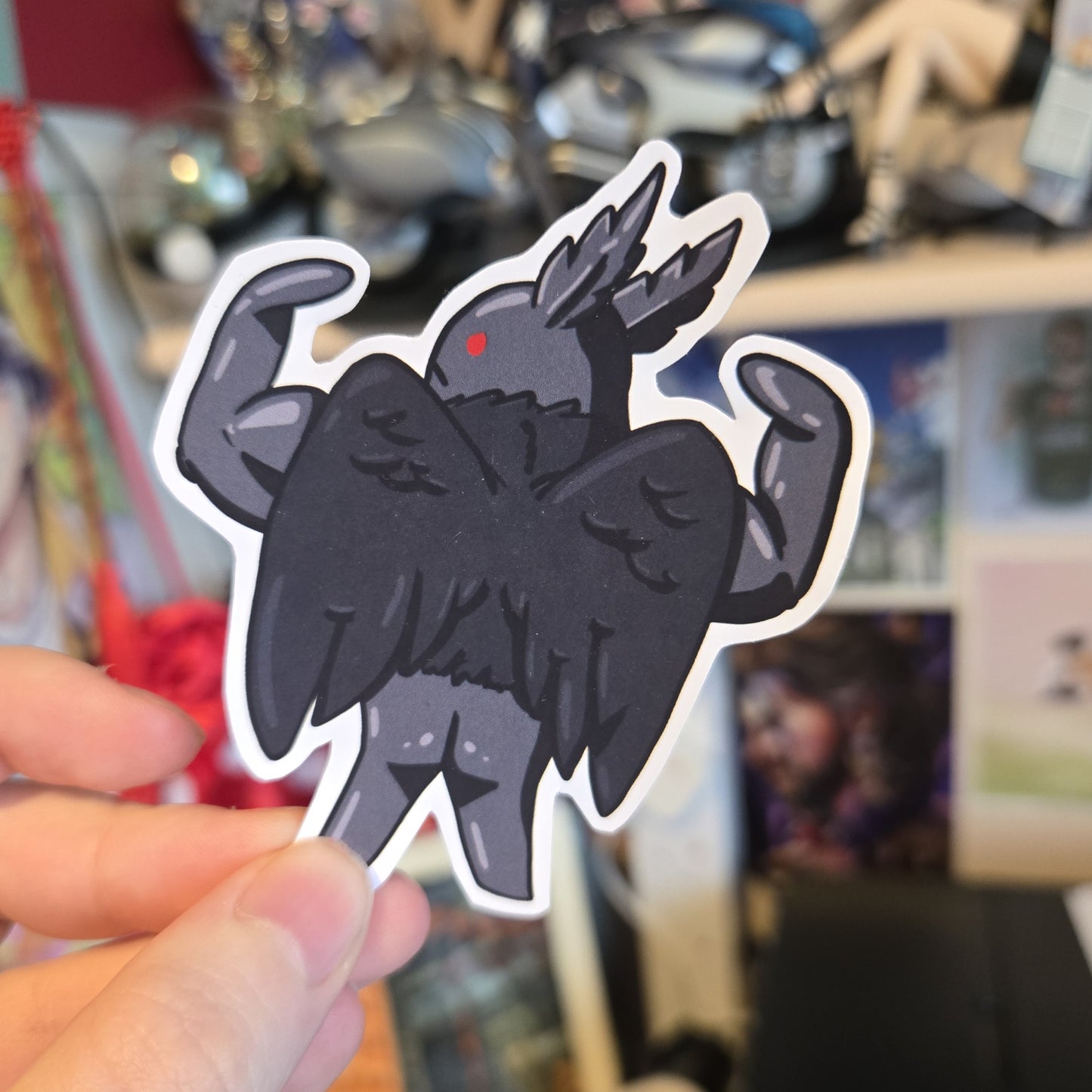 Buff Mothman Sticker